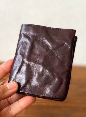 男士钱包短款简约超薄女软牛皮