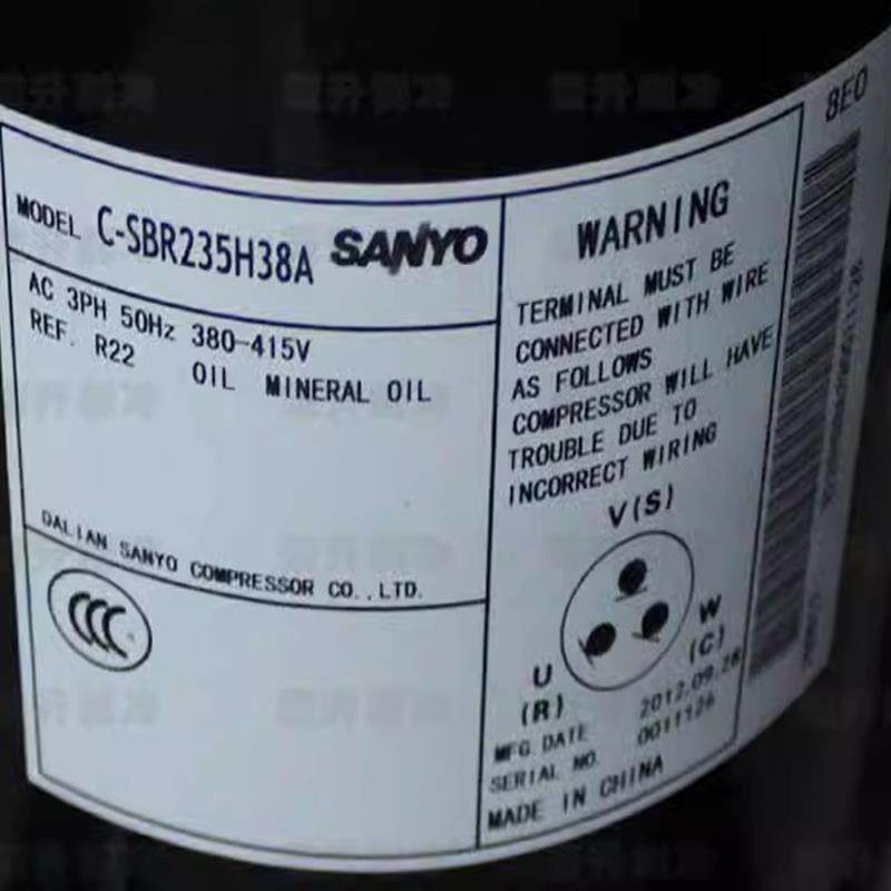 C-SBR235H38A C-SBR180H38Q C-SBR195H38A全新三/洋7匹热泵压缩机