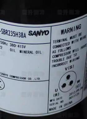 C-SBR235H38A C-SBR180H38Q C-SBR195H38A全新三/洋7匹热泵压缩机