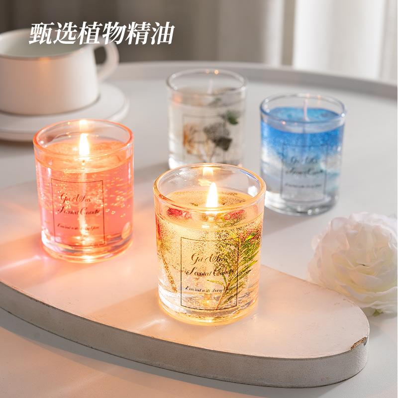 干花果冻香薰蜡烛香氛玫瑰山茶花血橙波罗的海琥珀橙花桂花洋甘菊