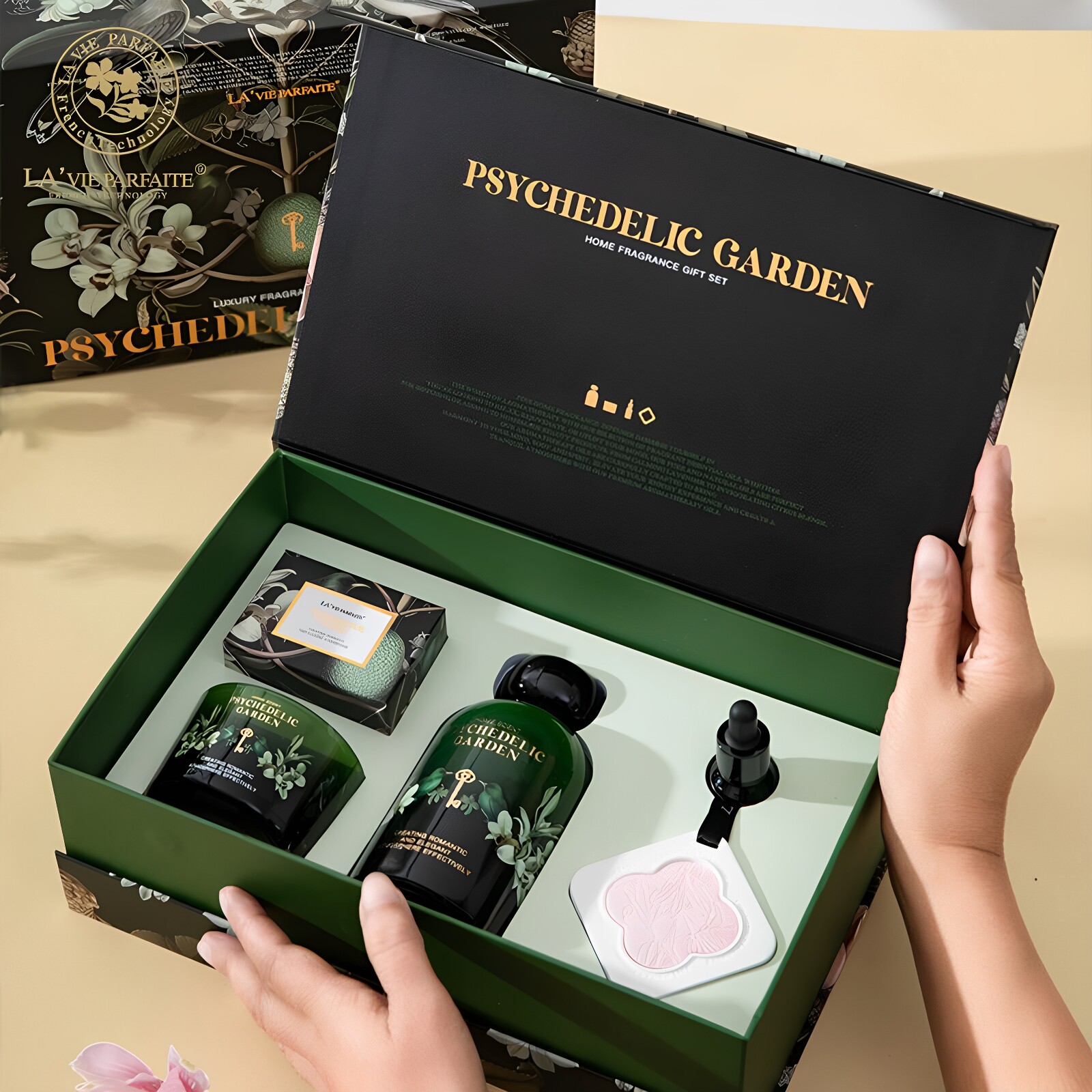 香薰精油伴手礼物盒扩香晶石香氛白禅茶邂逅栀子花英国梨与小苍兰
