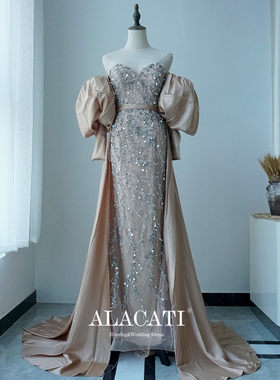 晚礼服Alacati鱼尾宫廷风