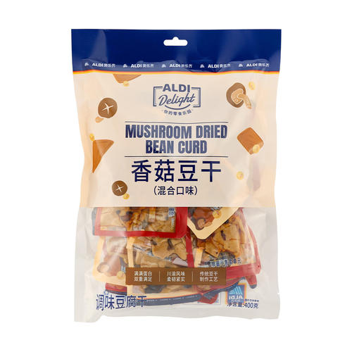 上海奥乐齐ALDI香菇豆干400g川渝风味零食柔韧解馋小吃混合口味