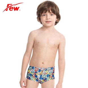 M2147 成人儿童彩边拼色三角抗氯泳裤 飘FEW专业训练泳裤 环保泳裤