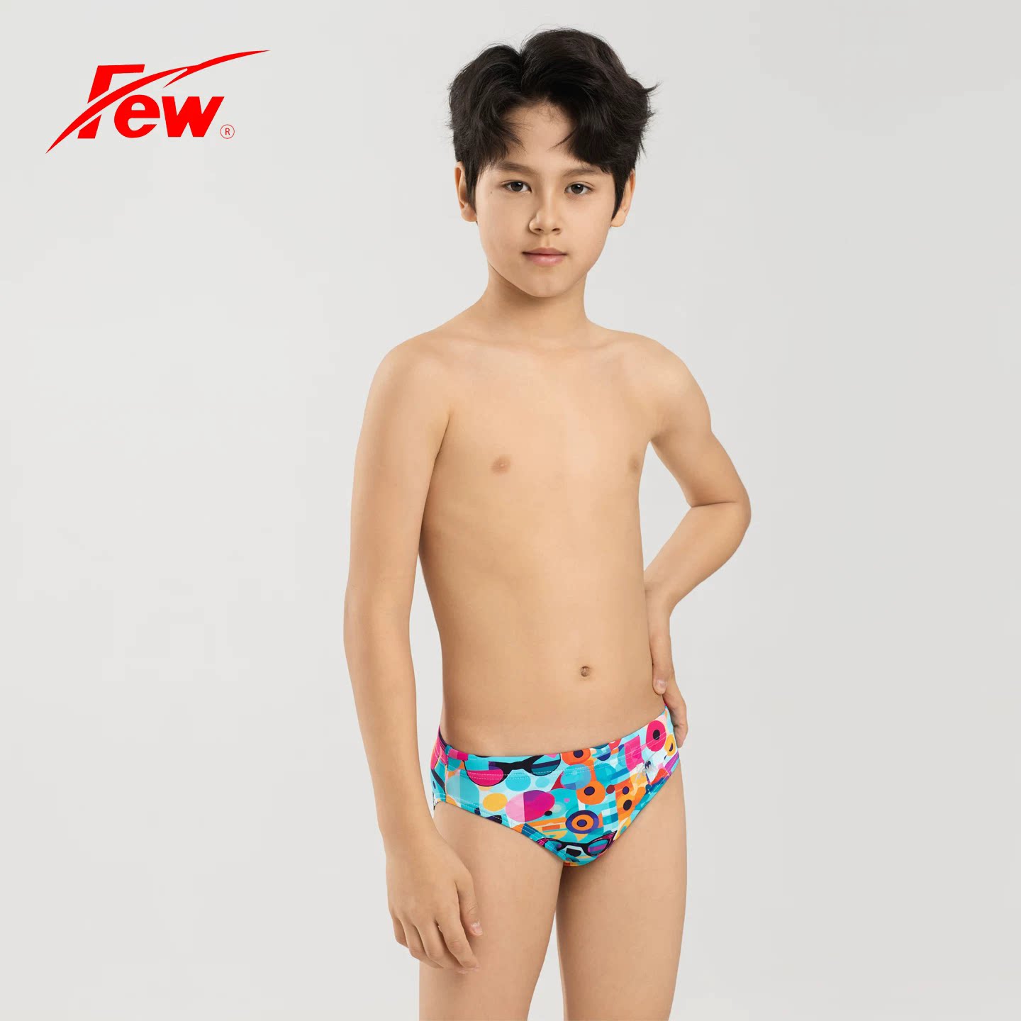 FEW男童三角速干泳裤专业训练图片