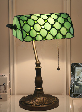 生日礼物台灯美式复古书桌老上海绿色民国银行灯怀旧酒吧咖啡餐厅