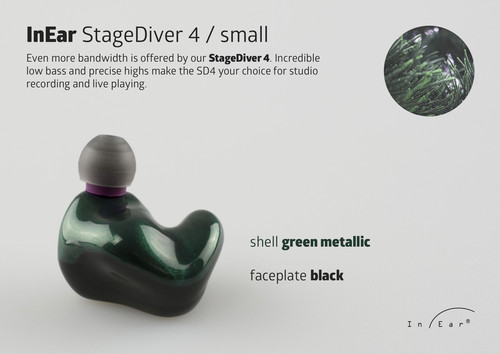 Step Sound德国InEar SD4s 新款草绿色4单元动铁入耳式耳塞耳机