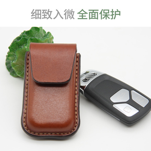 牛皮手工钥匙保护皮套包适用奥迪A4Lq5LQ7A5A8A7新款 a6l防摔挂