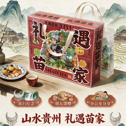 贵州特产礼遇礼盒装刺梨干鲜花饼传统糕点送人伴手礼