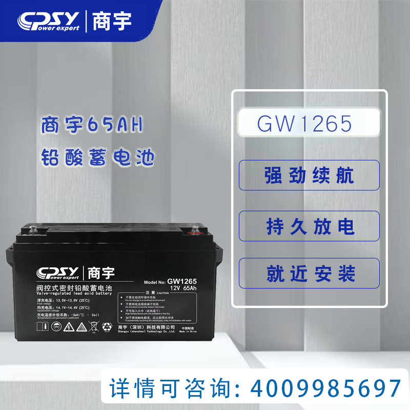 商宇蓄电池GW126512V65AH