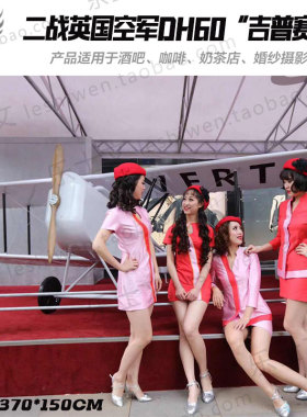 飞机模型酒吧网咖吊顶复古装饰