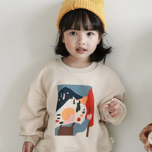 纯棉女童套装2025新款春秋款小童秋装卫衣儿童衣服女孩白色中国风