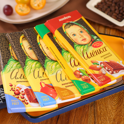 爱莲巧俄罗斯可可脂牛奶巧克力