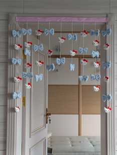 可爱挂饰kitty猫门帘儿童创意阳台宿舍三丽鸥女孩卧室房间门挂帘