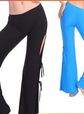 佳宇服饰肚皮舞服装 广场舞肚皮舞练习健身裤 侧绑带裤子K04