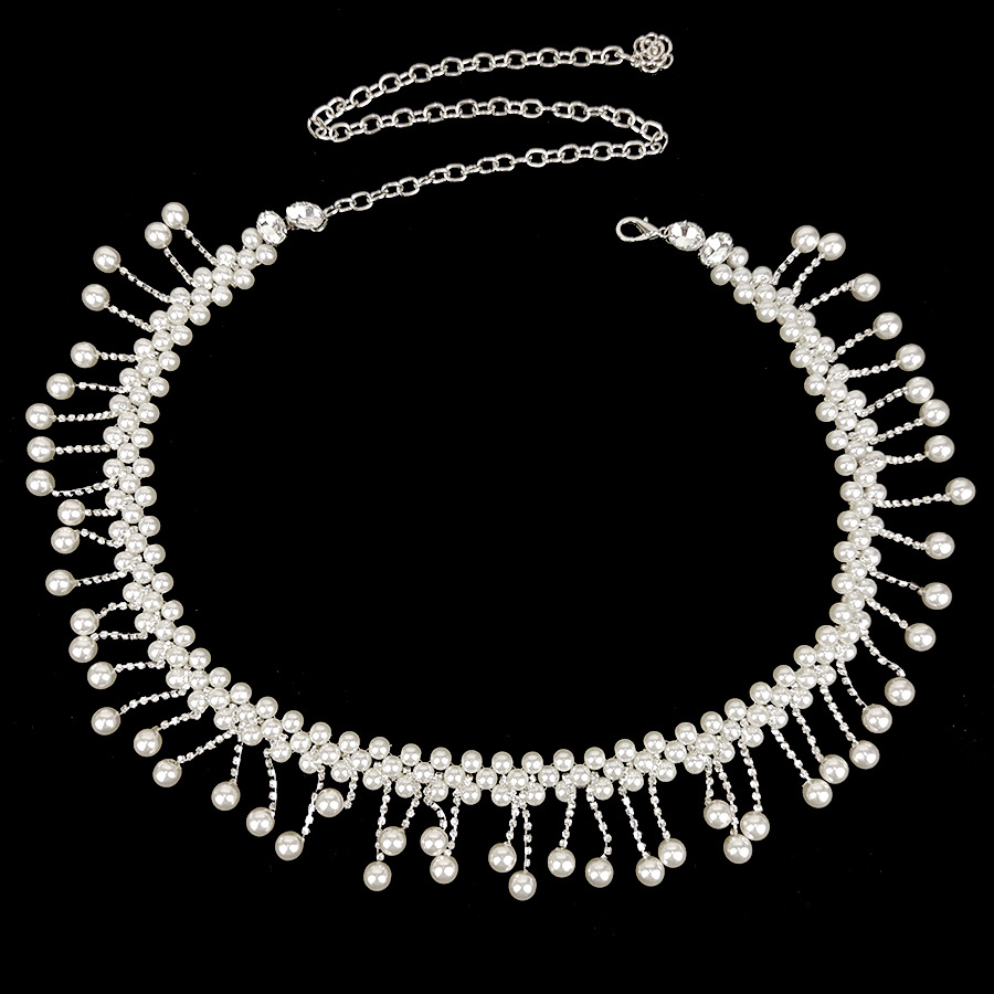 2025新款百搭珍珠流苏肚皮舞腰链