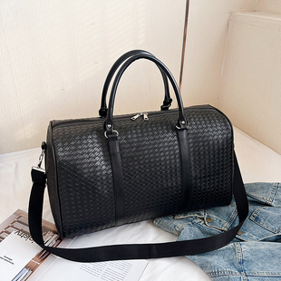 手提旅行包运动包男编织行李包女短途行李袋大容量出差旅游登机包