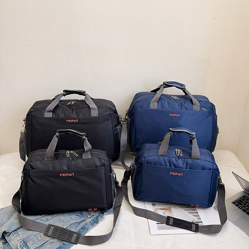 旅游行李包单肩斜挎旅行包女手提男韩版轻便短途简约大容量衣服包