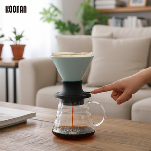 陶瓷聪明杯v60滤杯咖啡滤杯玻璃陶瓷漏斗手冲咖啡壶过滤套装 器具