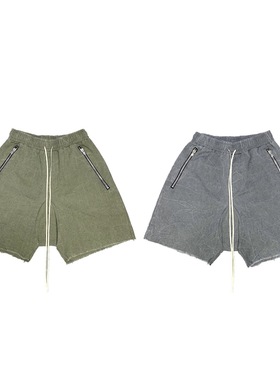 C7军布吊裆短裤水洗做旧readymade fog essentials yeezy vintage