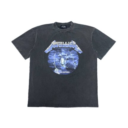 Metallica做旧水洗短袖 复古tee vtg vintage 非 fog 摇滚 Homage