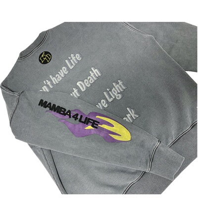 水洗发泡印花套头做旧