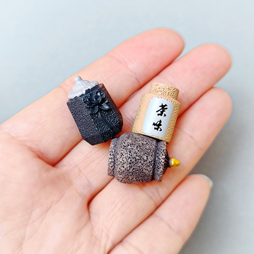微景观仿真茶罐diy中式场景摆件