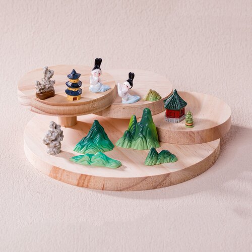 微景观仿真千里江山摆件假山造景