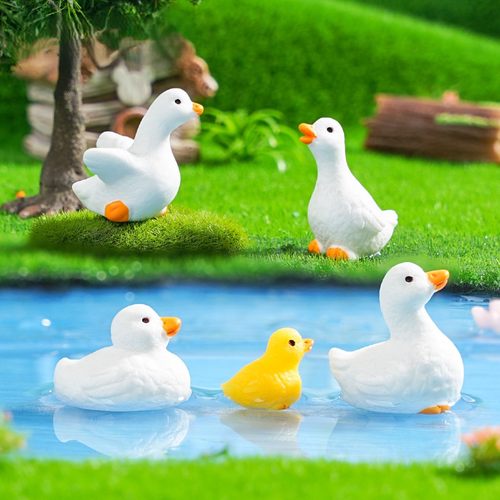 微景观可爱小鸭子树脂动物小公仔