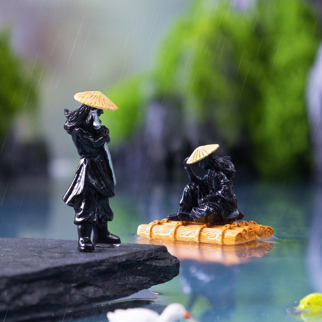 微景观车载小摆件假山盆景水陆缸窗边剑客山水造景古风侠客摆件,玩具/童车/益智/积木/模型,奶油胶/树脂DIY配件,淘宝优惠券,粉丝福利购,淘宝优惠卷