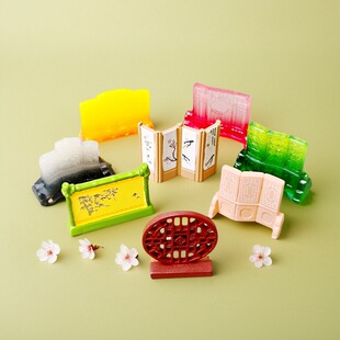 微景观仿真古风迷你中式书房屏风 微缩场景摆件diy手工材料配件