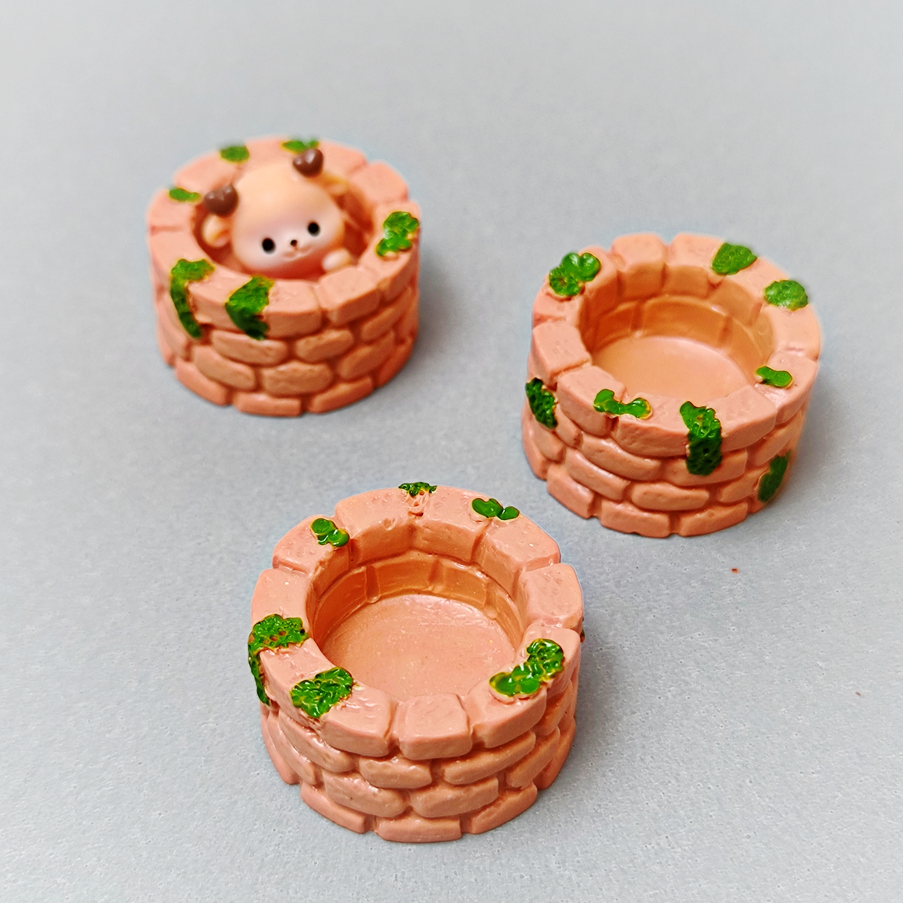 砖块井微缩水井中式迷你建筑模型