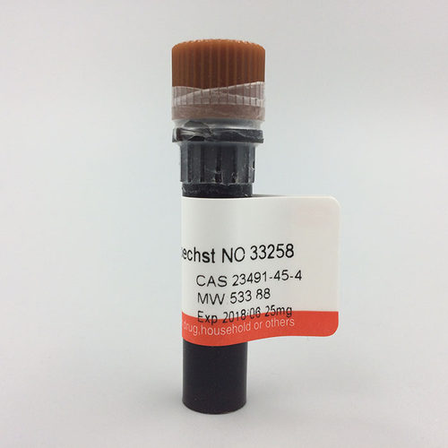 科研 Hoechst NO 33258 荧光染料 23491-45-4 Sigma B2883 25MG