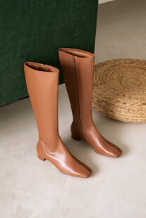 IMEME 2025新款女士长靴正品高雅时尚百搭简约纯手工艺品质全牛二