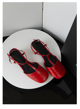 IMEME主bo钟爱款复古玛丽珍女鞋圆头可爱舒适闪亮显瘦手工小牛皮