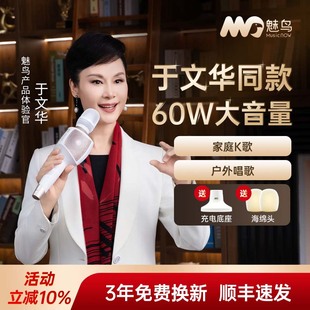 无线话筒音响声卡一体麦克风 60W于文华同款 魅鸟巨声麦25款 旗舰版