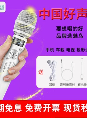 魅鸟CS-1超级神麦录歌直播无线蓝牙车载全民K歌手机K歌麦克风