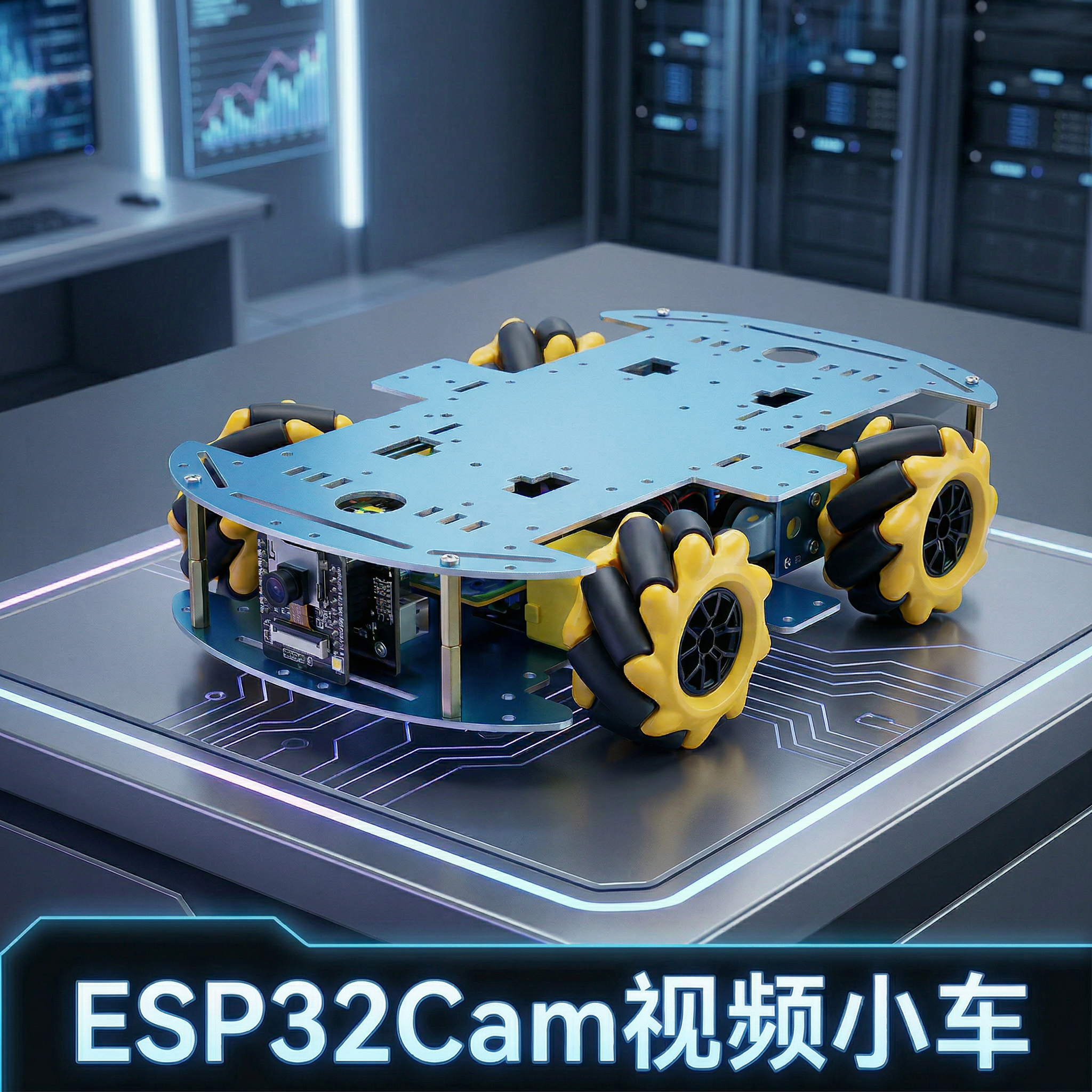 【B站】MicroPython+ESP32Cam远程视频图传无线遥控车麦轮 配教程