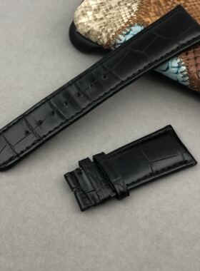 乐乐表行 适配朗*1815理查德萨克森lange1猫头鹰鳄鱼皮表带20mm