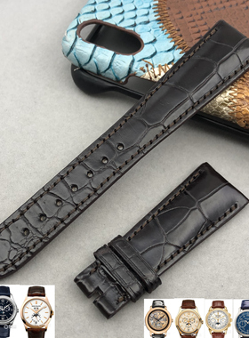 适配原装正品PP百达翡丽鳄鱼表带5227g 5146 r 6140G 5002P 20mm