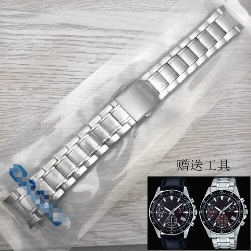 乐乐表行 适配原装卡西欧钢带MTH-5001 EFR303 304EFS-S510表带22