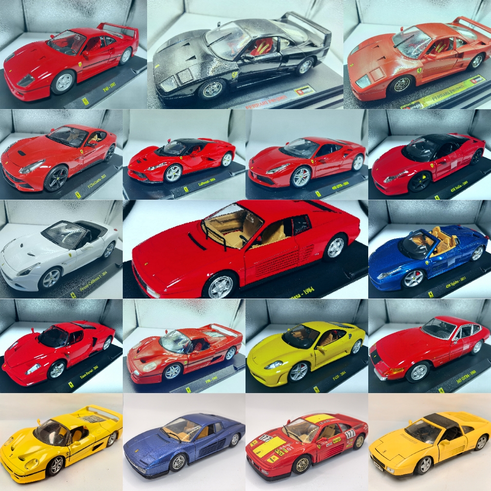 二手1/24左右合金车模比美高意大利产拉法488恩佐458F12F40法拉利