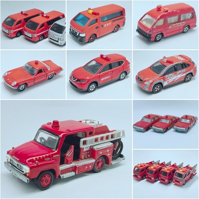 二手1/64 左右 TOMY 多美卡 消防车 海狮声光 皇冠 TLV奇骏 rx300