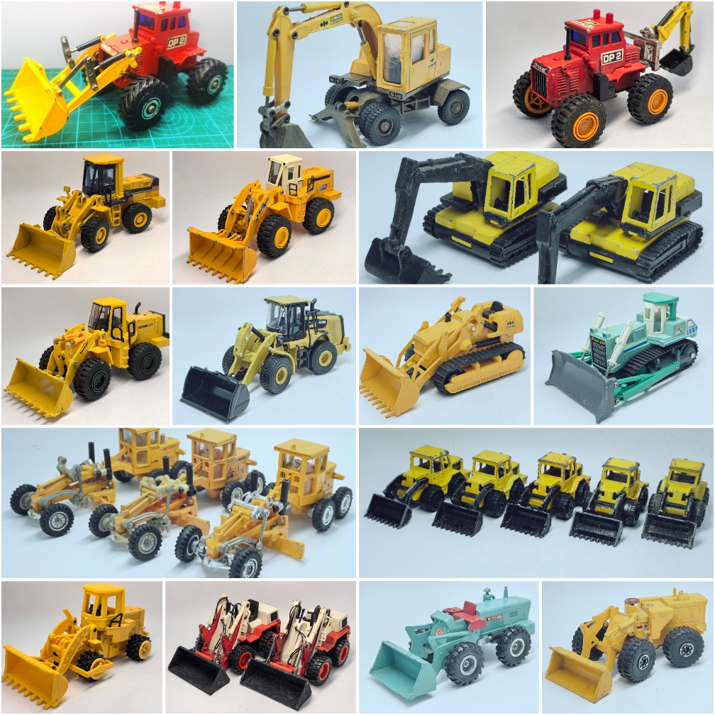 二手默认缺件1/64-32大比例机械模型 玩具majoretteDiapet等品牌