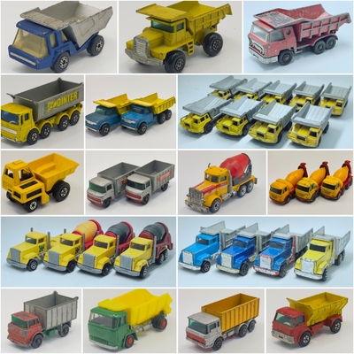 majorette领航员美捷轮火柴盒风火轮小比例工程车合金翻斗车商砼