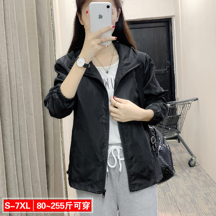春天2025年新款外套女大码春秋200斤休闲百搭宽松胖妹妹纯色夹克
