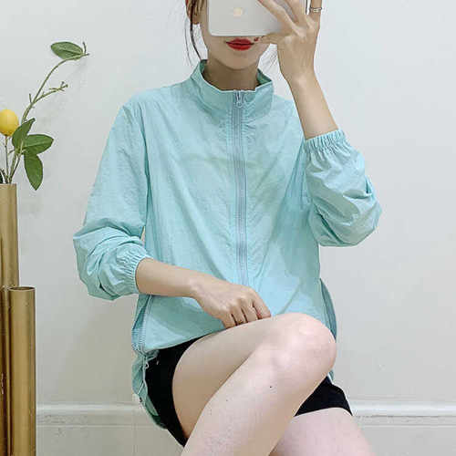 女士无帽防晒衣胖妹mm大码透气