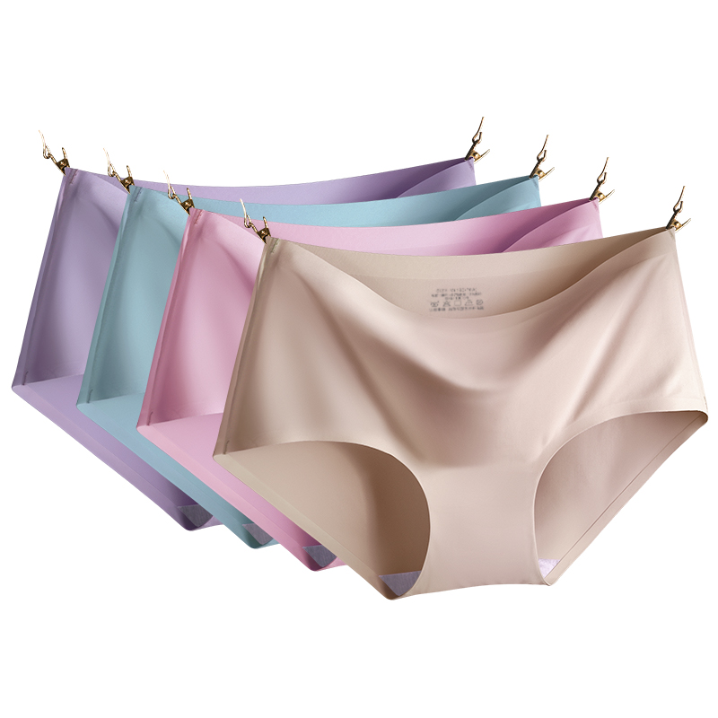 「ice」 Ice silk underwear female briefs underpants冰丝内裤
