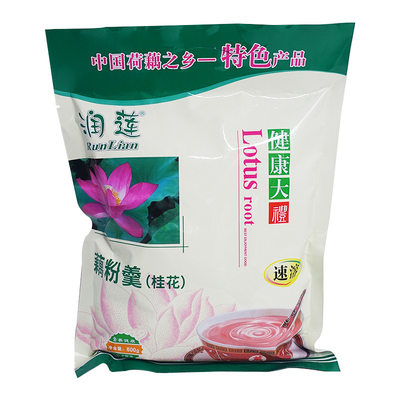 润莲藕粉桂花莲子藕粉600g 健康早餐营养食品冲调冲饮 勾芡常用