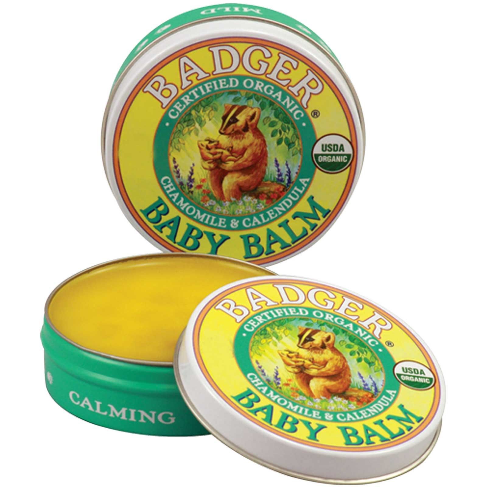 美国直购Badger贝吉獾婴儿香油止痒膏滋润软膏洋甘菊金盏花21g罐